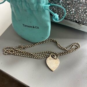 Tiffany & Co. Silver Heart Charm Necklace
